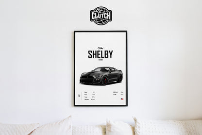 Ford Shelby GT500 'CORE' Car Poster
