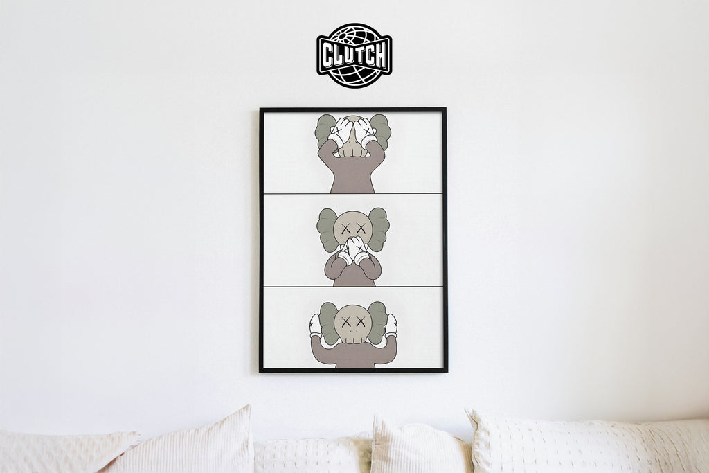 Kaws - See Speak Hear No Evil Poster