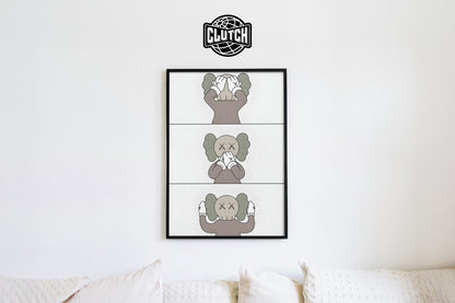 Kaws - See Speak Hear No Evil Poster