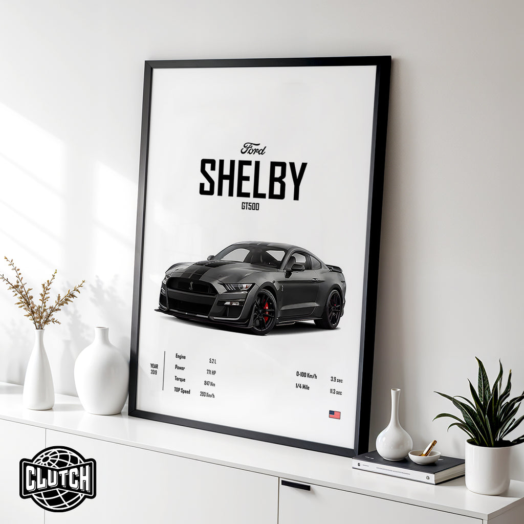 Ford Shelby GT500 'CORE' Car Poster