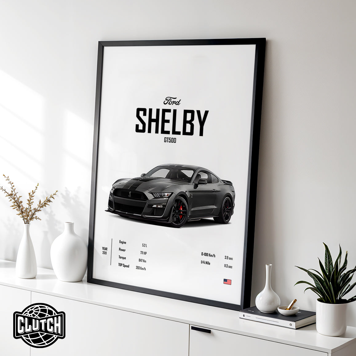 Ford Shelby GT500 'CORE' Car Poster