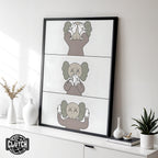 Kaws - See Speak Hear No Evil Poster