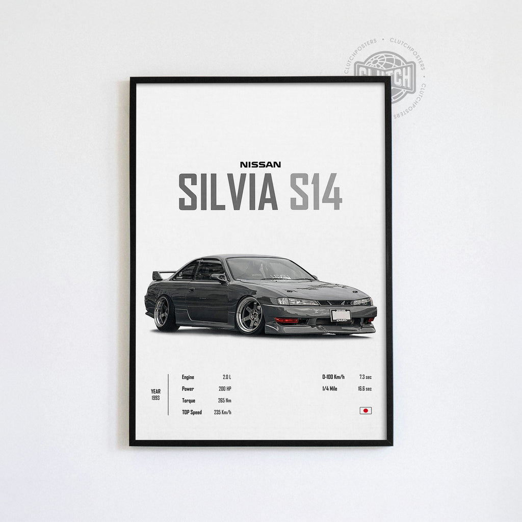 Nissan Silvia S14 'CORE' Car Poster