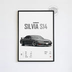 Nissan Silvia S14 'CORE' Car Poster