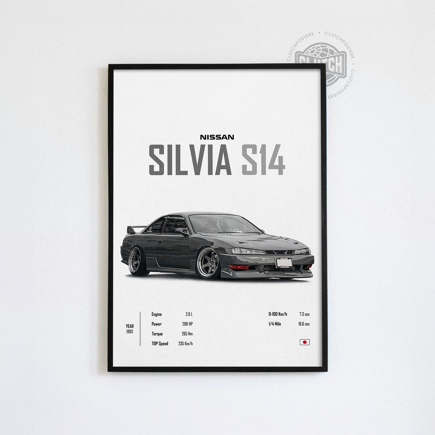 Nissan Silvia S14 'CORE' Car Poster