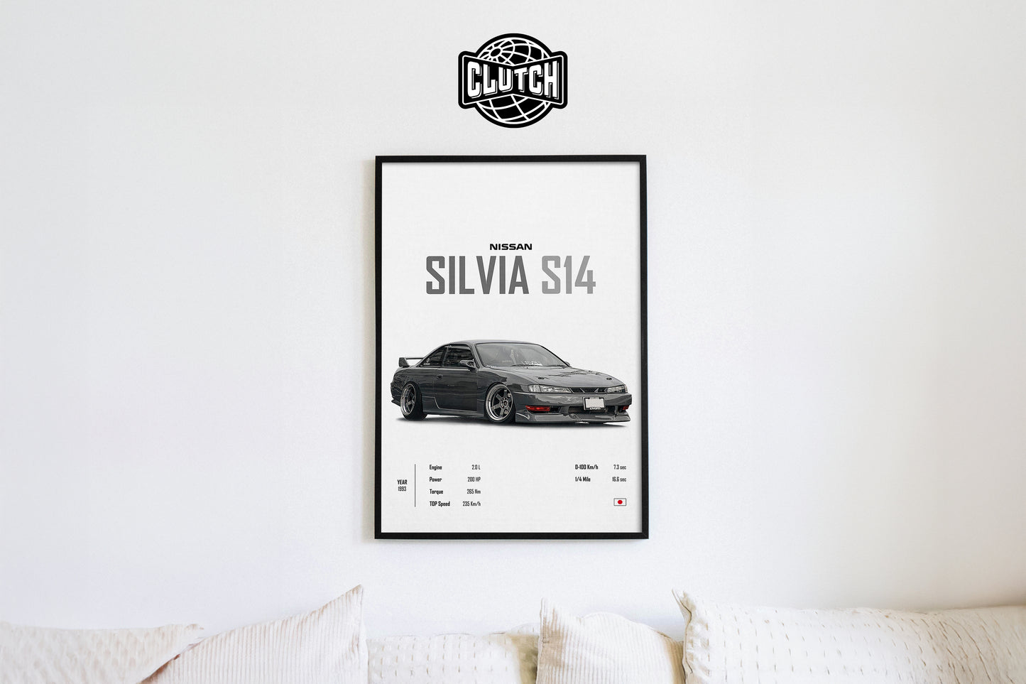 Nissan Silvia S14 'CORE' Car Poster