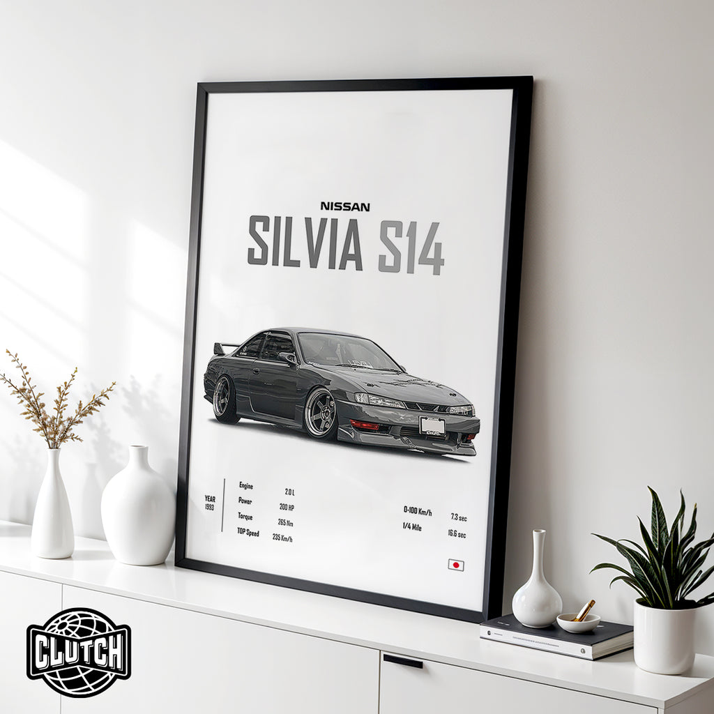 Nissan Silvia S14 'CORE' Car Poster