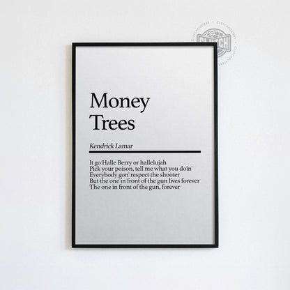 Kendrick Lamar 'Money Trees' Poster