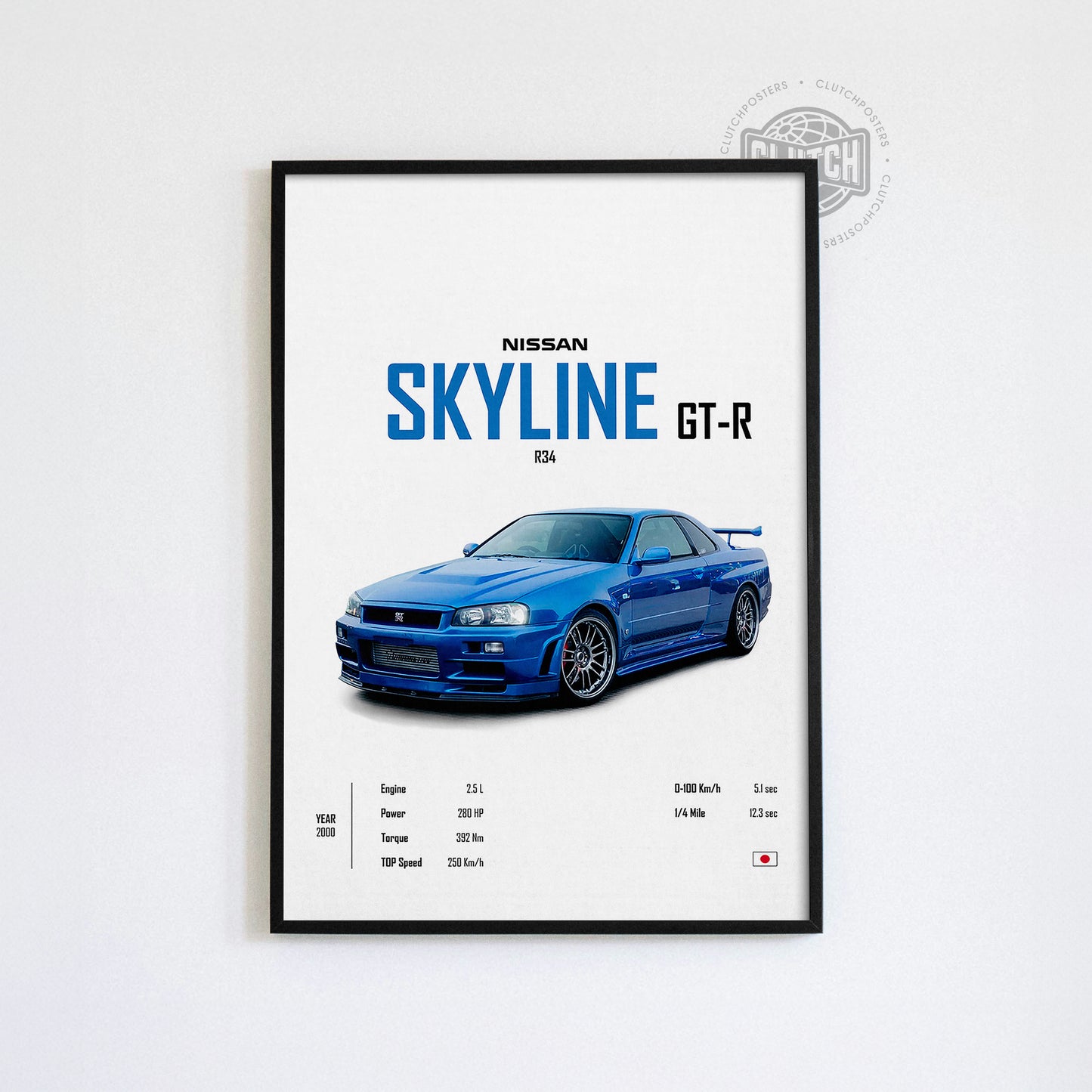 Nissan Skyline GT-R R34 'CORE' Car Poster