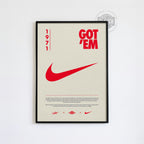 Nike Origins Red Beige Poster