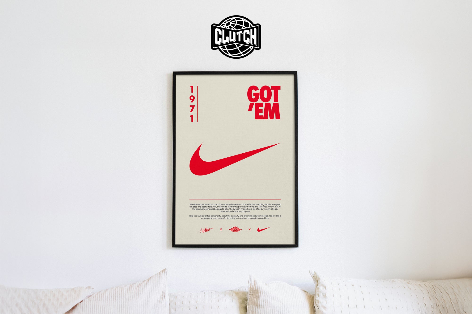 Nike Origins Red Beige Poster