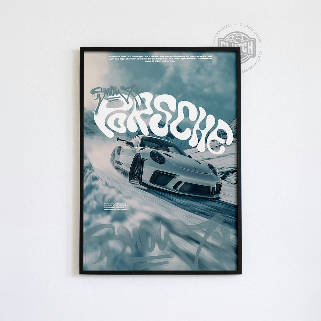 Snowy Porsche 911 GT3 Poster