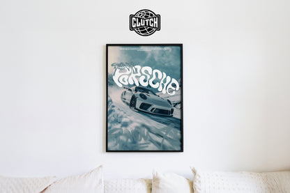 Snowy Porsche 911 GT3 Poster