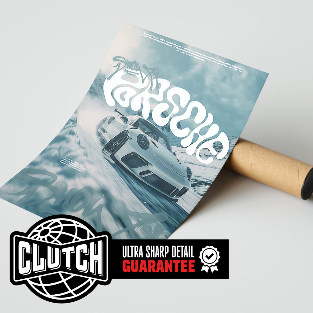 Snowy Porsche 911 GT3 Poster