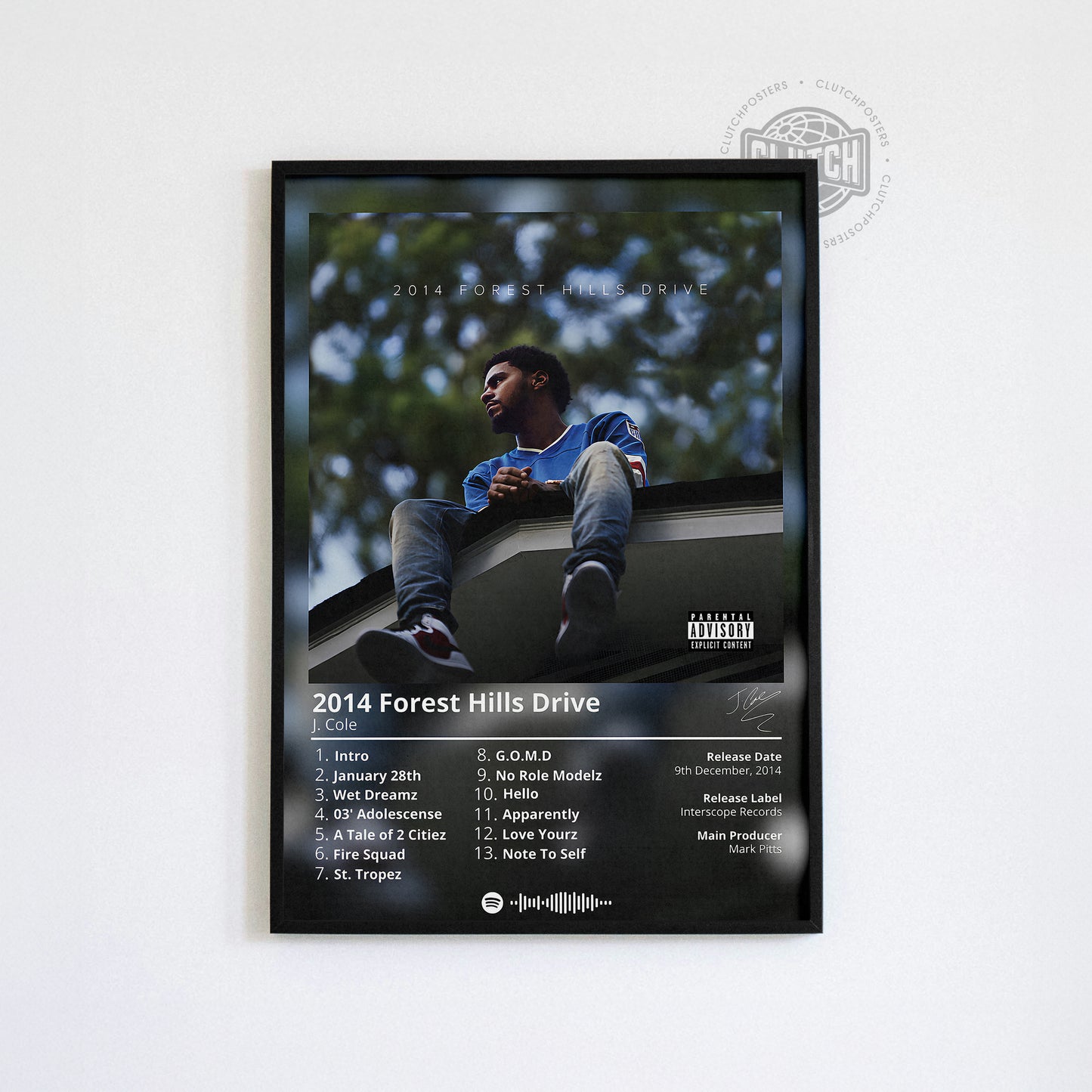 J Cole '2014 Forest Hills Drive' Album Poster