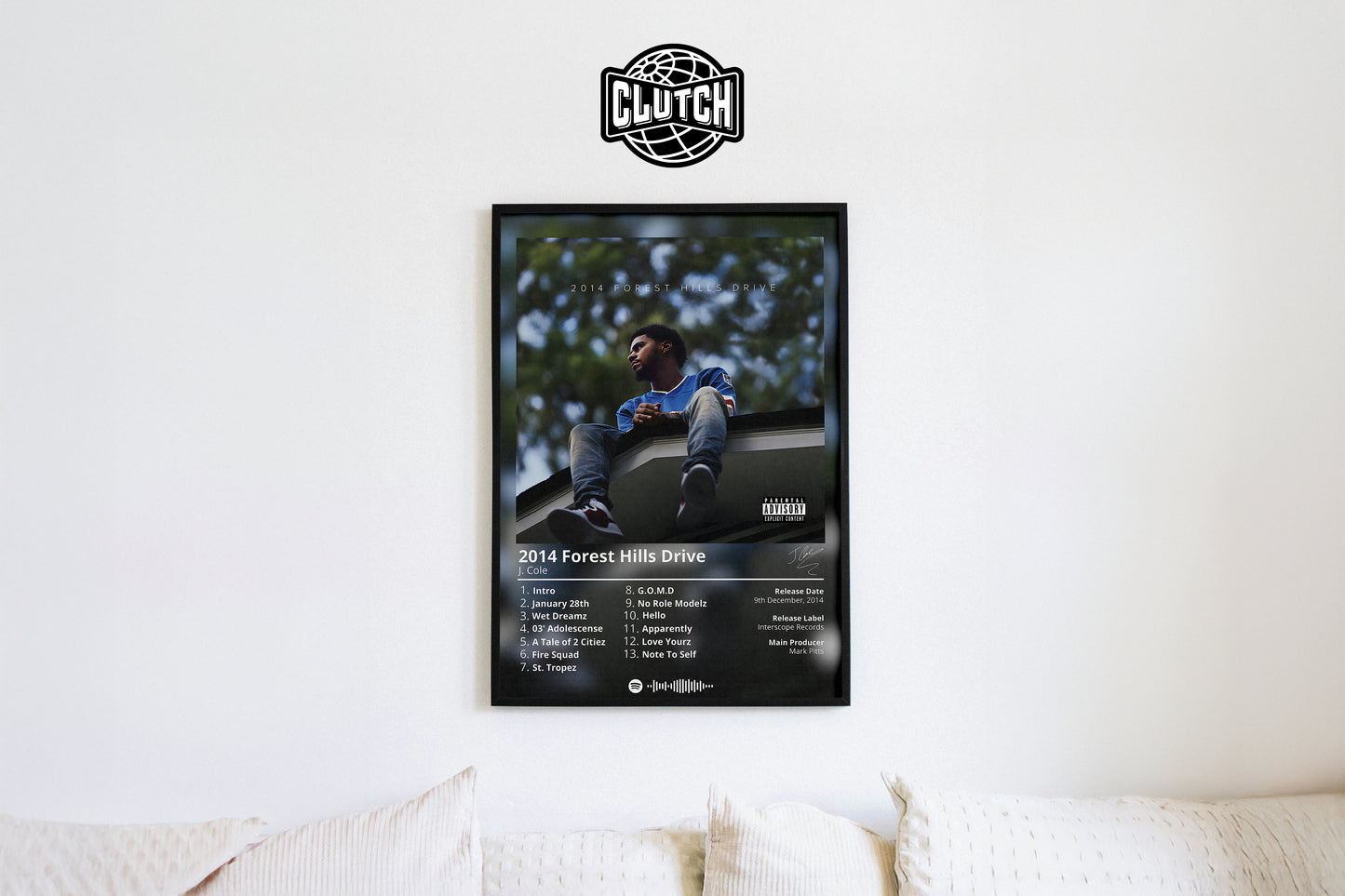 J Cole '2014 Forest Hills Drive' Album Poster