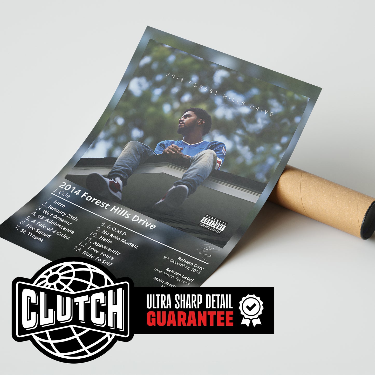 J Cole '2014 Forest Hills Drive' Album Poster