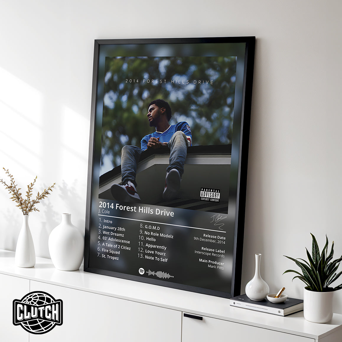 J Cole '2014 Forest Hills Drive' Album Poster