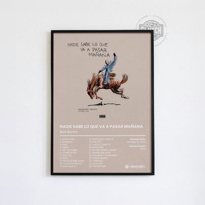 Bad Bunny 'Nadie Sabe Lo Que Va A Pasar Manana' Album Poster