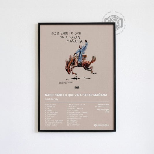 Bad Bunny 'Nadie Sabe Lo Que Va A Pasar Manana' Album Poster