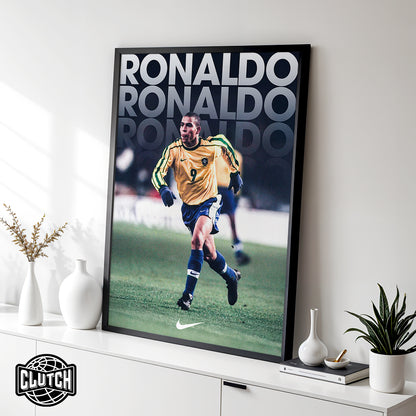 Ronaldo Nazario Vintage Poster