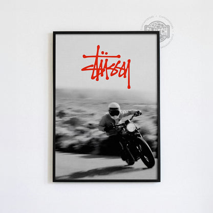 Stussy Motorbike Motion Poster