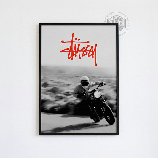 Stussy Motorbike Motion Poster