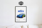 Subaru Impreza WRX STI 'CORE' Car Poster