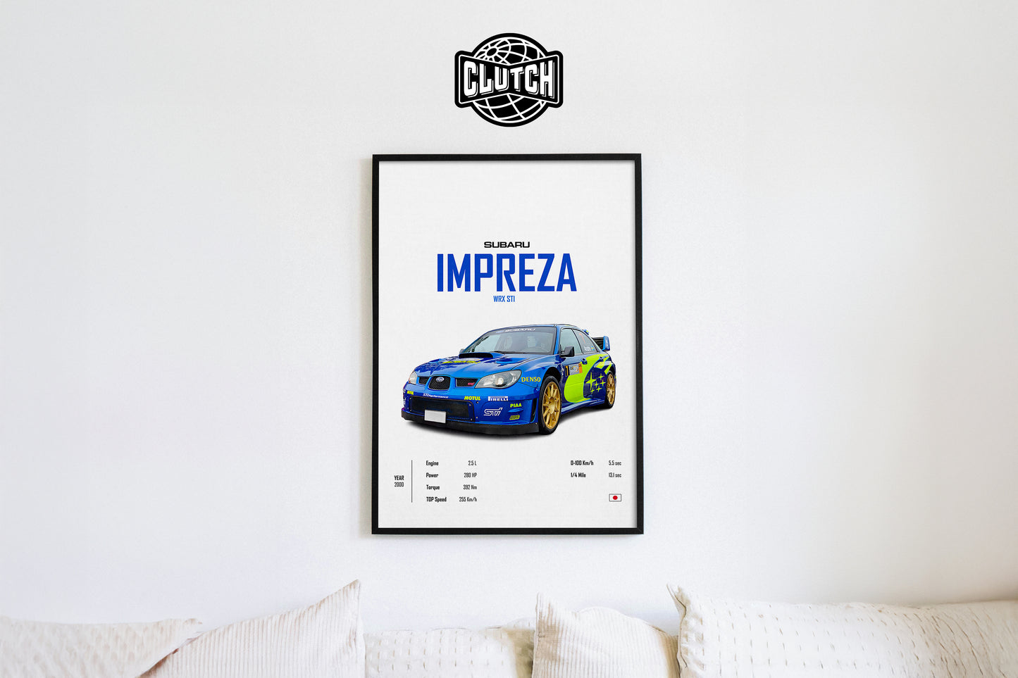 Subaru Impreza WRX STI 'CORE' Car Poster