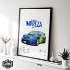 Subaru Impreza WRX STI 'CORE' Car Poster