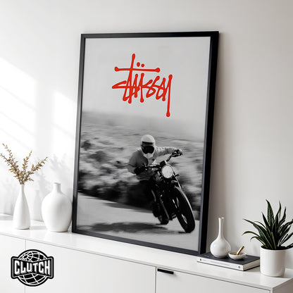 Stussy Motorbike Motion Poster