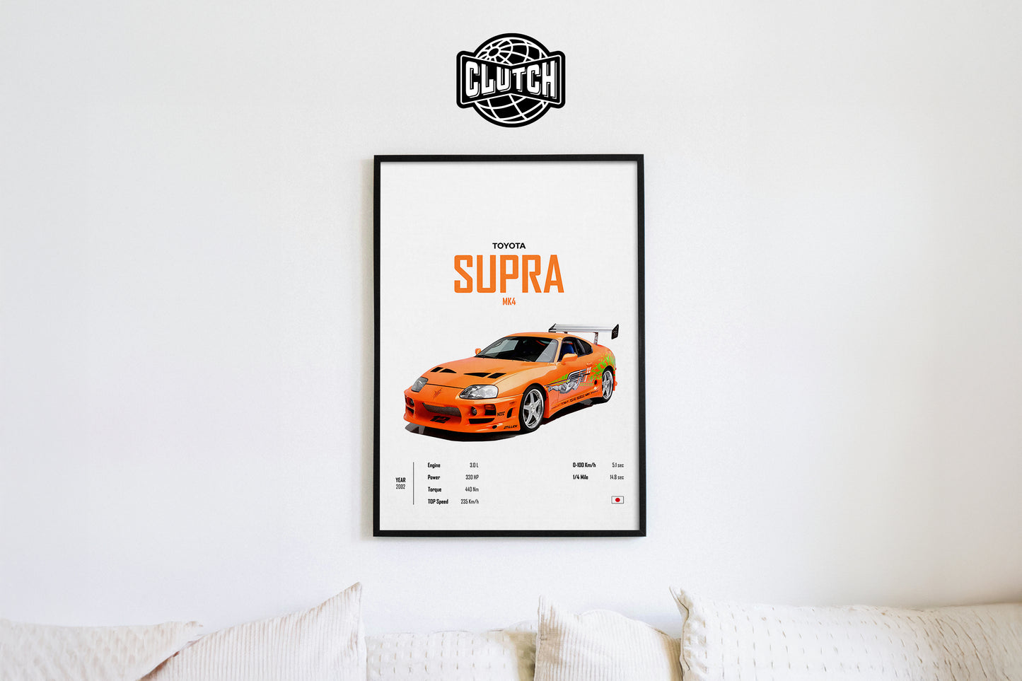Toyota Supra MK4 'CORE' Car Poster