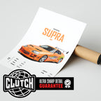Toyota Supra MK4 'CORE' Car Poster