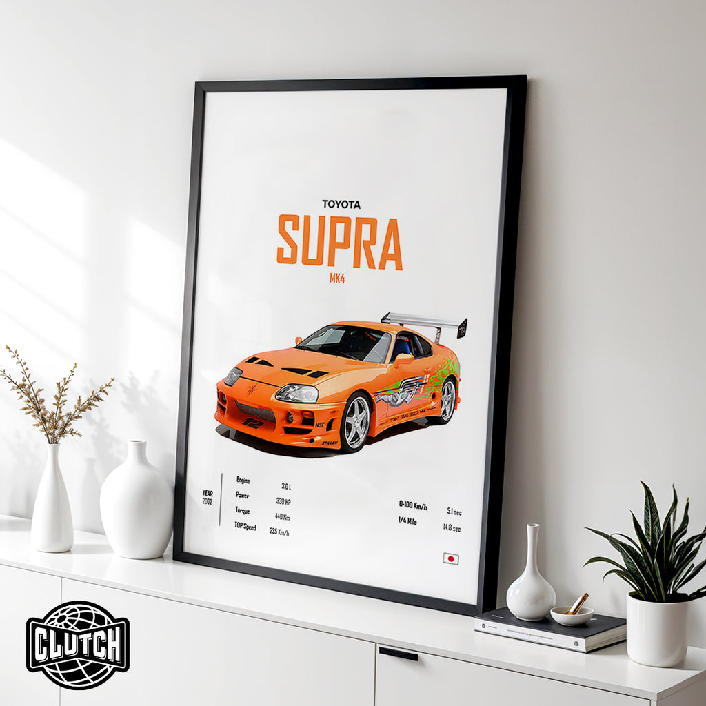 Toyota Supra MK4 'CORE' Car Poster