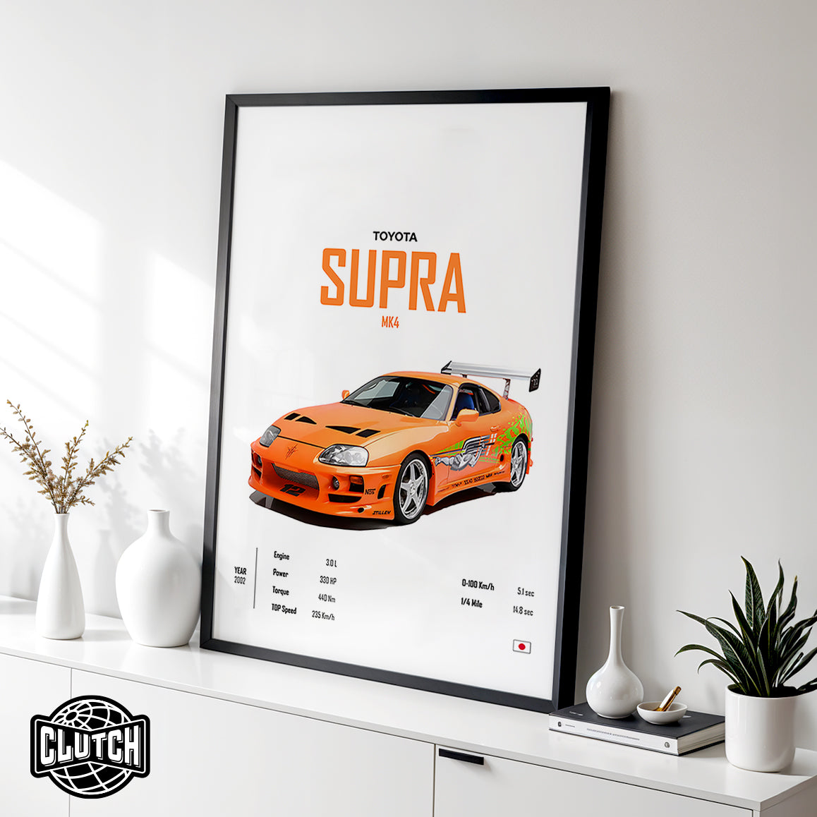 Toyota Supra MK4 'CORE' Car Poster