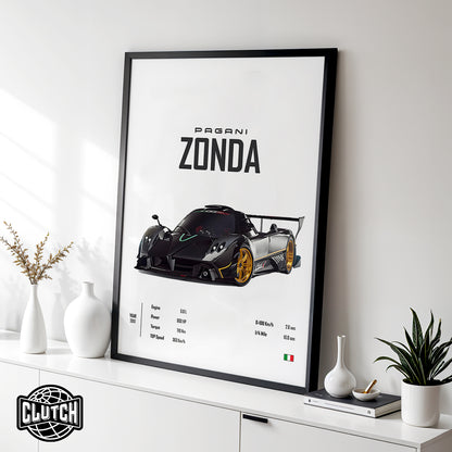 Pagani Zonda 'CORE' Car Poster