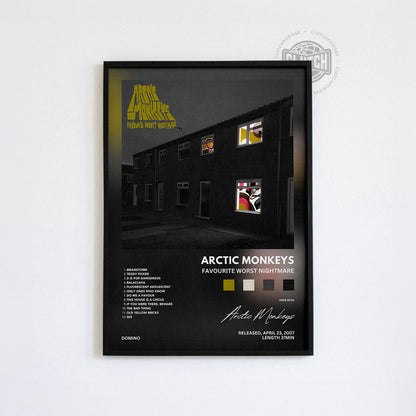 Arctic Monkeys 'Favourite Worst Nightmare' Album Poster