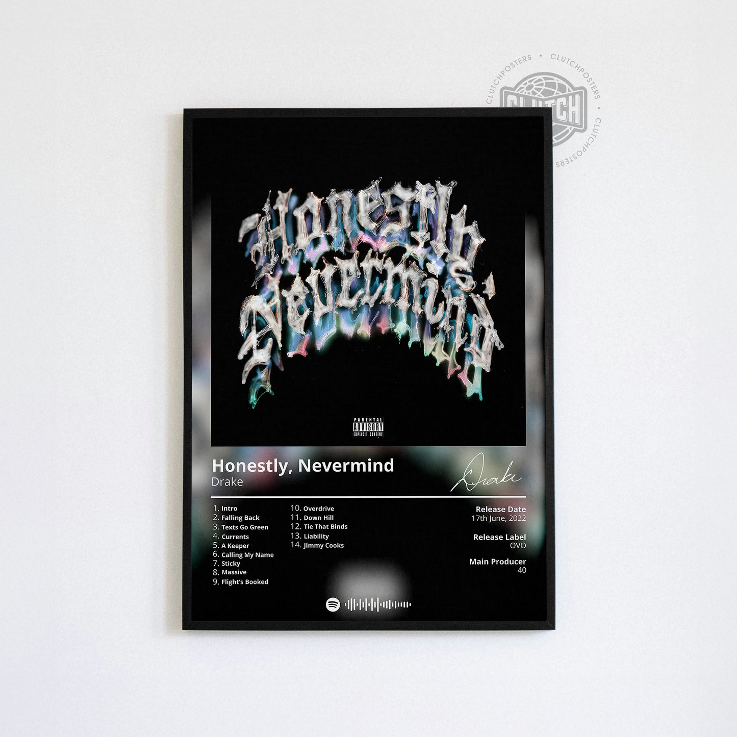 Drake 'Honestly, Nevermind' Album Poster