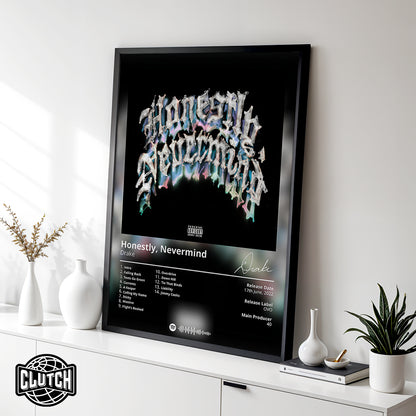 Drake 'Honestly, Nevermind' Album Poster