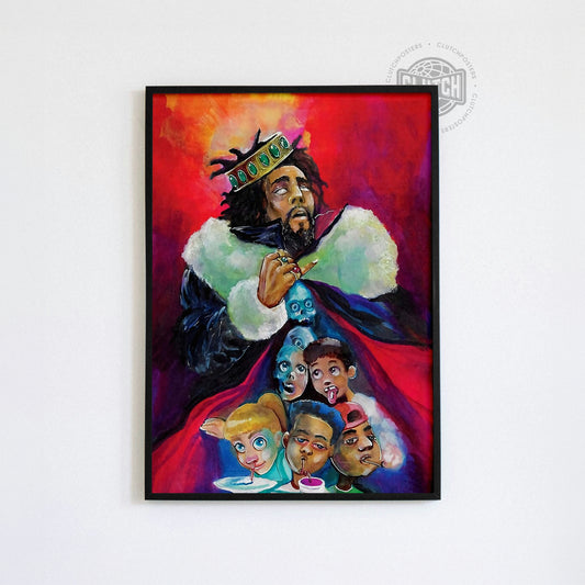 J Cole Painted Poster