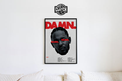 Kendrick Lamar 'Damn' Tracklist Poster