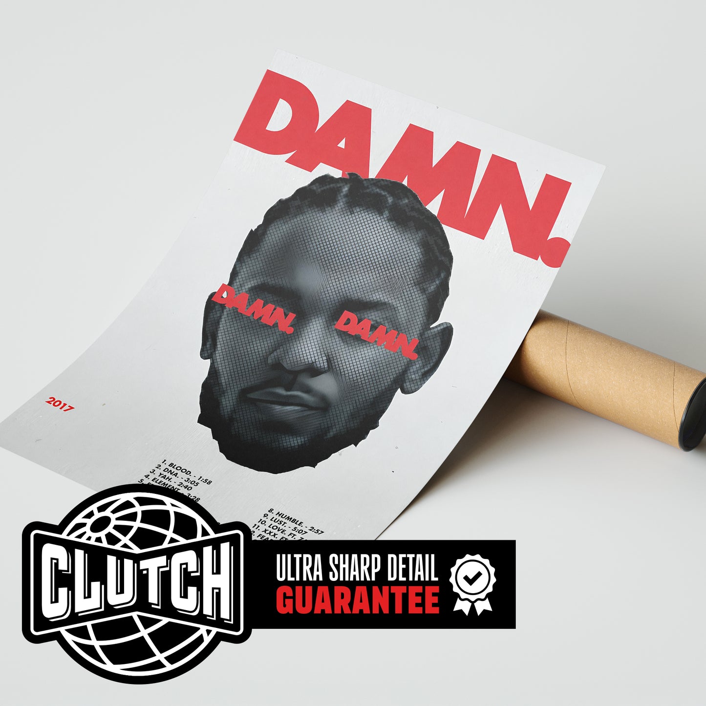 Kendrick Lamar 'Damn' Tracklist Poster