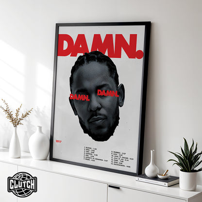 Kendrick Lamar 'Damn' Tracklist Poster
