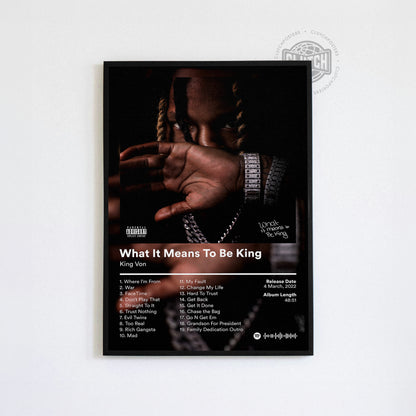King Von 'What It Means To Be King' Album Poster