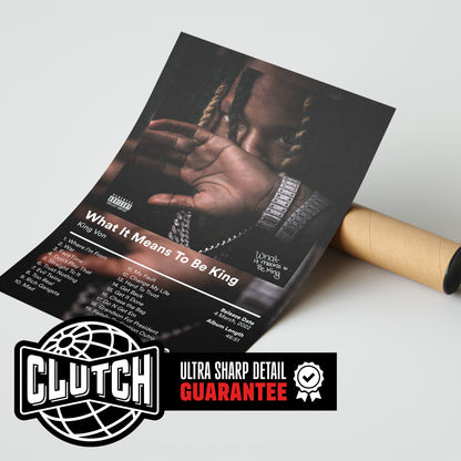 King Von 'What It Means To Be King' Album Poster