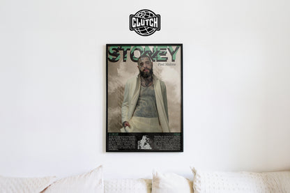 Post Malone 'Stoney' Written Poster