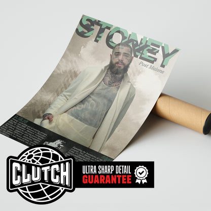 Post Malone 'Stoney' Written Poster