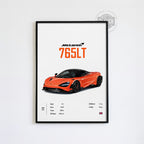 Mclaren 765 LT 'CORE' Car Poster