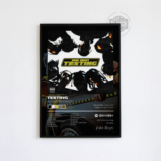 Asap Rocky 'Testing' Album Poster
