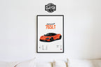 Mclaren 765 LT 'CORE' Car Poster
